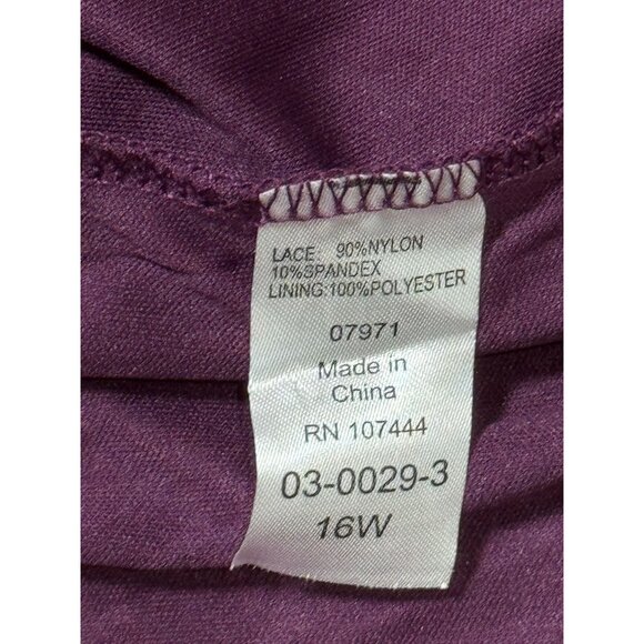 Jessica London 16W Womens Mother Of The Bride Groom Purple Lace Dress Elegant - Picture 8 of 8